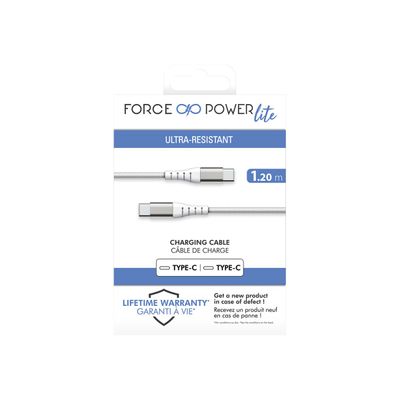 3571211456032-Bigben - câble de charge et de synchronisation USB-C - 1.2 m - blanc-Avant-3