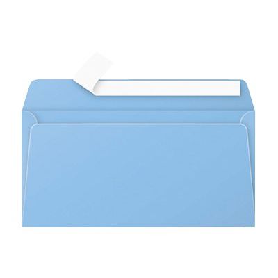 3329680557251-Pollen - 20 Enveloppes - 110 x 220 mm - 120 g/m² - bleu lavande-Avant-0