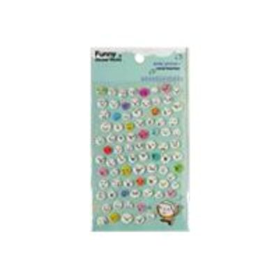 3108726098640-Oberthur Funny Sticker World - Stickers - mousse smiley-Avant-0