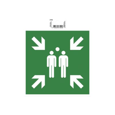 3130630670056-Exacompta - Pictogramme - point de rassemblement - 200 x 200 mm - vert-Avant-0