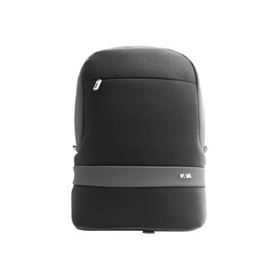 8032572188949-Nava Easy Break - Sac à dos pour ordinateur portable 15,6" avec poche RFID - noir/gris-Avant-1
