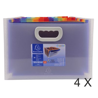 3130632551988-Exacompta - 4 Valisettes trieurs 24 compartiments - cristal--0