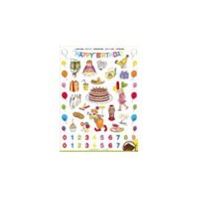 8410782116219-Apli - 3 feuilles gommettes anniversaire-Avant-0