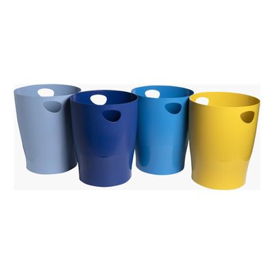 9002490453022-Exacompta Bee Blue - Corbeille à papier - 15 L - disponible dans différentes couleurs-Avant-0