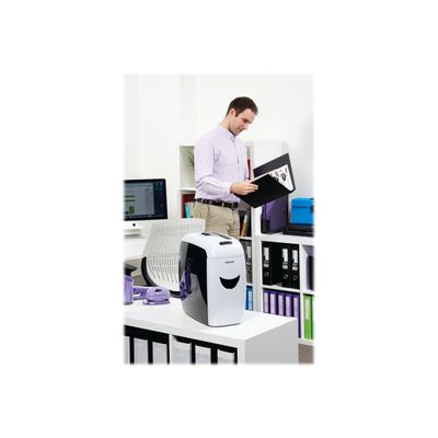 5028252247313-Rexel Style+ - destructeur de documents coupe croisée - 7 feuilles - Corbeille 12 litres-Angle gauche-5