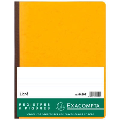 3130632064204-Exacompta - Piqûre journal ligné folioté - 32 x 25 cm - 80 pages--1