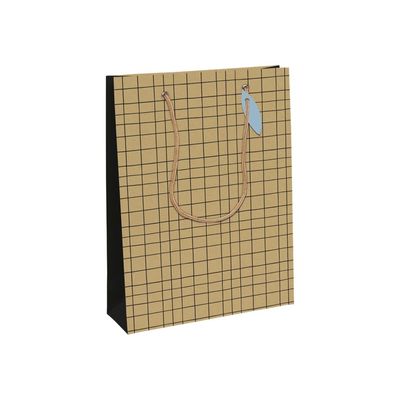 5033601514459-Clairefontaine Minimalist Large - Sac cadeau kraft noir - 26,5 cm x 14 cm x 33 cm-Angle gauche-0