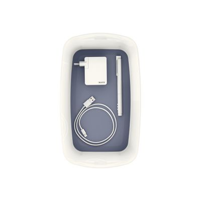 4002432116508-Leitz MyBox - Boîte de rangement petit format - blanc/gris-Haut-3