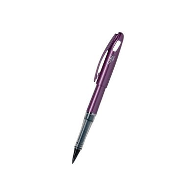 3474371960060-Pentel Tradio Brillant - Feutre plume - corps mauve-Angle gauche-0