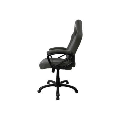 850009447258-Fauteuil de bureau ENZO - accoudoirs fixes - appuie-tête intégré - gris foncé-Droite-7