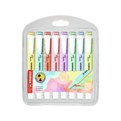 4006381559492-STABILO swing cool Pastel - Surligneur - couleurs assorties - encre à l'eau - 1-4 mm (pack de 8)--0
