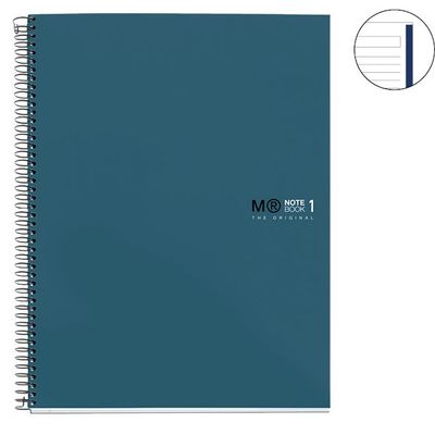 8422593499931-THE ORIGINAL NOTEBOOK, couverture rigide, A5, lignes horizontales, 80 feuilles de 1 couleur, Miquelrius--1