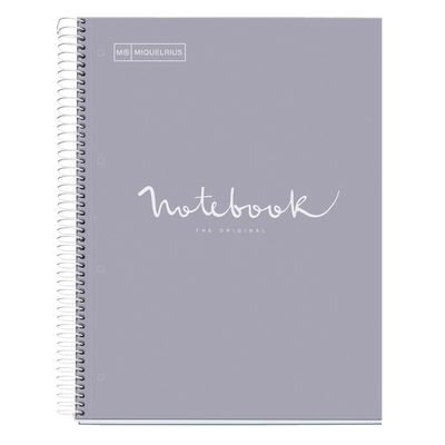 8422593466261-Notebook Emotions, couverture rigide, A4, quadrillage 5x5 mm,  80 feuilles de 1 couleur, Miquelrius, Gr--0