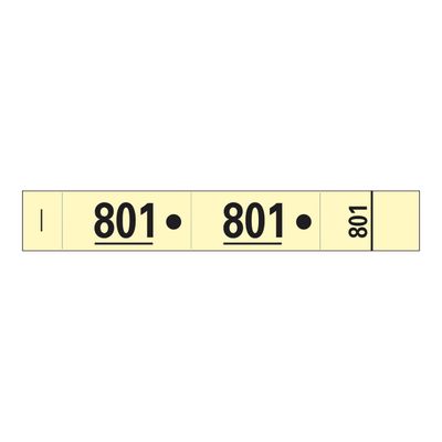 3130630966098-Exacompta - 20 Carnets de 50 tickets de vestiaire 3 volets - 30 x 200 mm - numéroté - jaune-Avant-1