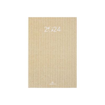 3664447162232-Oberthur - Agenda 1 semaine sur 2 pages - 17 x 24,5 mm - kraft naturel - carton recyclé-Avant-0