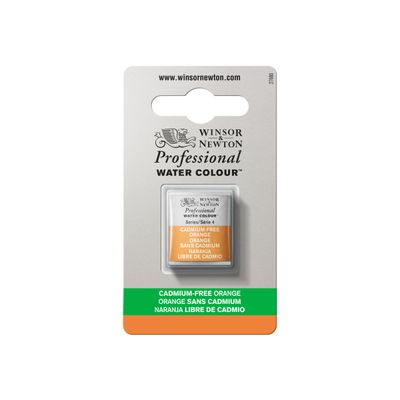 0884955062982-Winsor & Newton Professional Water Colour - peinture - aquarelle - orange sans cadmium - demi-plat-Avant-0