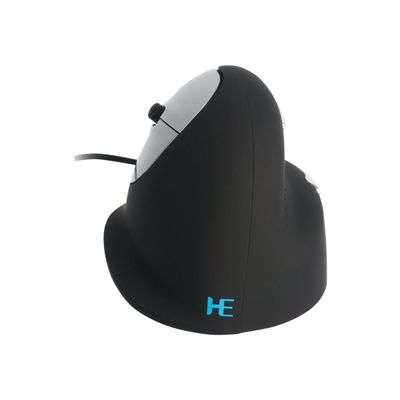 8719274490456-R-Go Tools - souris filaire ergonomique pour gaucher - noir et argent-Arrière-0