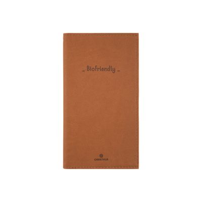 3664447126517-Oberthur Biofriendly - agenda de poche semainier - 175 x 95 mm - marron-Avant-0