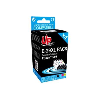 3584770723675-Cartouche compatible Epson 29XL Fraise - Pack de 4 - noir, cyan, magenta, jaune - Uprint-Angle gauche-0