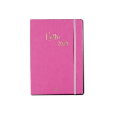 3664447206448-Agenda 2024 My Hello - 1 semaine par page - A5 - bleu turquoise - Oberthur-Avant-0