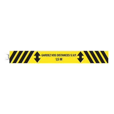 3130630671145-Exacompta - Panneau de signalisation adhésif au sol - Veuillez garder une distance de 1,5 m - 800-Avant-0