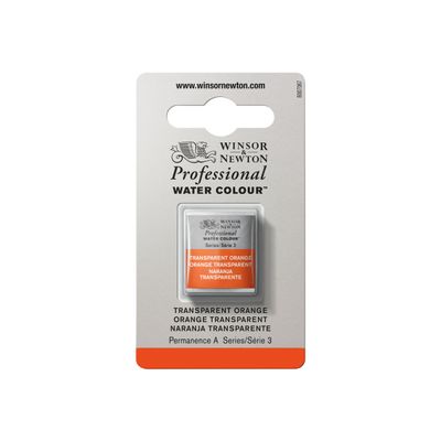 0884955069530-Winsor & Newton Professional Water Colour - peinture - aquarelle - orange transparent - demi-plate-Avant-0