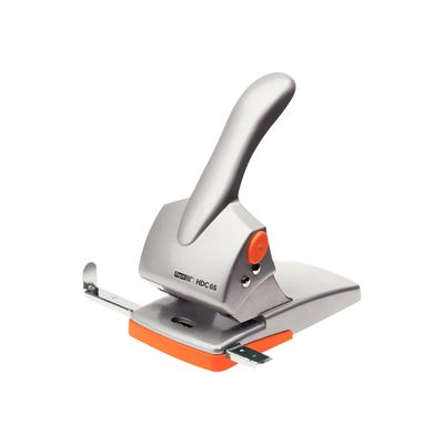 7313469226038-Rapid HDC65 - Perforateur - robuste - 65 feuilles - métal, plastique ABS - orange/gris-Angle droit-0