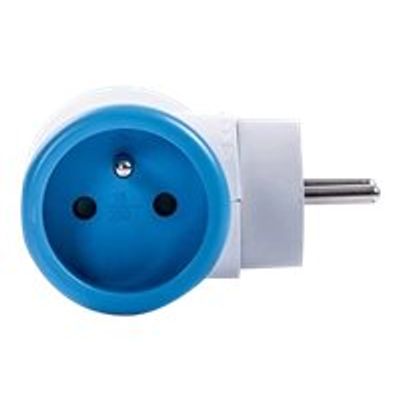 3760110685555-WATT & CO - Multiprise biplite rotative - blanc/bleu-Droite-2