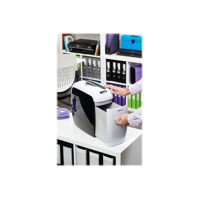 5028252247313-Rexel Style+ - destructeur de documents coupe croisée - 7 feuilles - Corbeille 12 litres-Angle gauche-4