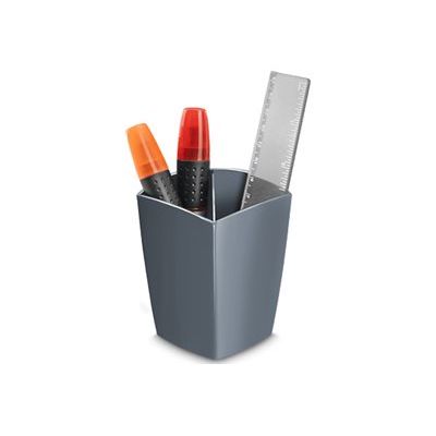 3462159015347-Mineral by CEP - Pot à crayons - gris orage-Angle gauche-0