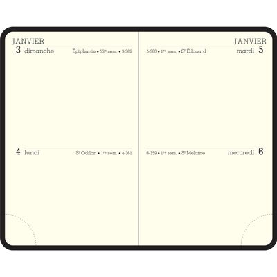 3660942001496-Agenda de poche Winner avec porte-mines - 2 jours par page - 5,8 x 7,5 cm - disponible dans différentes cou--4