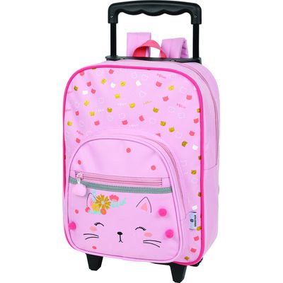 3108720694510-Petit sac à roulettes Chaton 46 cm - 1 compartiment - Oberthur--0
