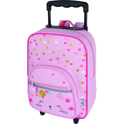 3108720694510-Petit sac à roulettes Chaton 46 cm - 1 compartiment - Oberthur--1