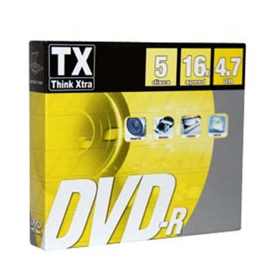 5060046676572-Think Extra - 5 DVD-R avec boîtiers slim - 4,7 Go--0