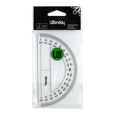 0400791532641-Wonday - Rapporteur plastique 12 cm - 180°--0