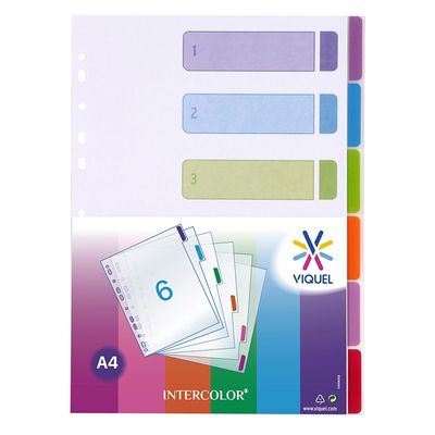 3135251563572-Viquel Intercolor - Intercalaire 6 positions - A4 - polypropylène coloré--1