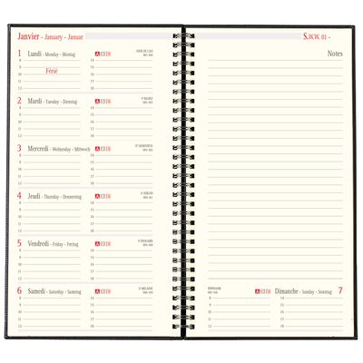 3664447106489-Glasgow - Agenda de poche spiralé - 1 semaine sur 2 pages - 9,5 x 17,5 cm - disponible dans différentes co--5