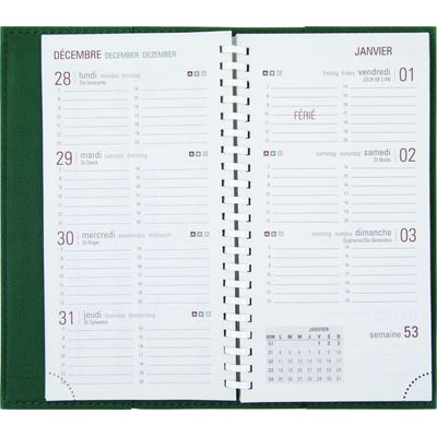 3664447205465-Agenda de poche spiralé Biofriendly - 1 semaine sur 2 pages - 9,5 x 17,5 cm - disponible dans différentes co--3