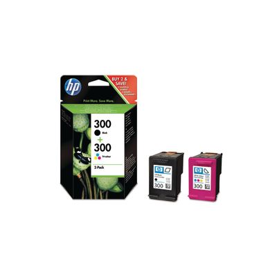 0884962838983-HP 300 - Pack de 2 - noir et 3 couleurs - cartouche d'encre originale (CN637EE)--1