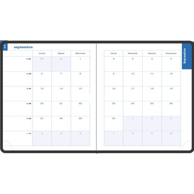 3660942124362-Agenda Flora Lady 18 - 1 semaine sur 2 pages - 15 x 17 cm - disponible dans différentes couleurs - Exa--6