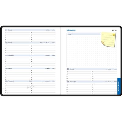 3660942124362-Agenda Flora Lady 18 - 1 semaine sur 2 pages - 15 x 17 cm - disponible dans différentes couleurs - Exa--7