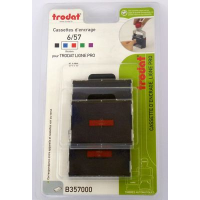 3459593570006-Trodat - 3 Encriers bicolores 6/57/2 recharges pour tampon 5470 - bleu/rouge--0