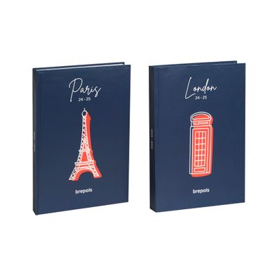 5412303374781-Agenda Cities - 1 jour par page - 12 x 17,5 cm - 2 modèles disponibles - Brepols--0