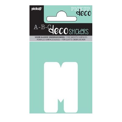 8711234002587-Pickup Déco Anna - Étiquette autocollante 60 mm - Lettre M - blanc--0