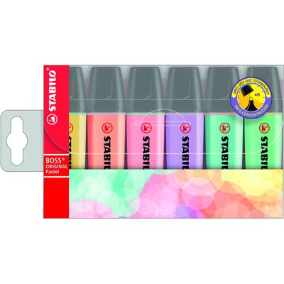 4006381492881-STABILO BOSS ORIGINAL Pastel - Pack de 6 surligneurs - couleurs assorties--0