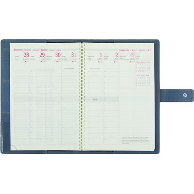 3664447133935-Agenda Milano - 1 semaine sur 2 pages - 17 x 24,5 cm - noir - Oberthur--1