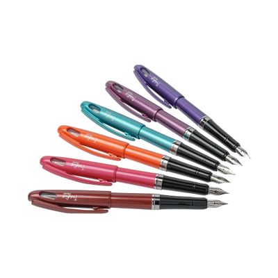 3474371960091-Pentel Tradio Brillant - Stylo plume - corps rouge--0