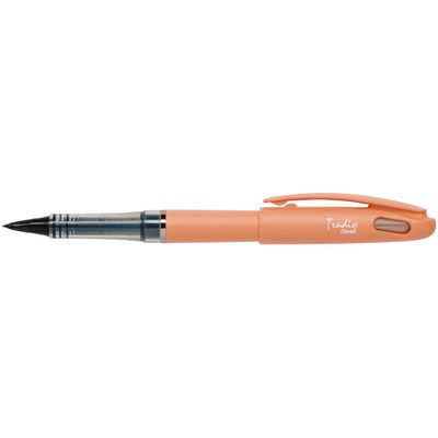 3474371970038-Pentel Tradio Pastel - Feutre plume - corps orange--0