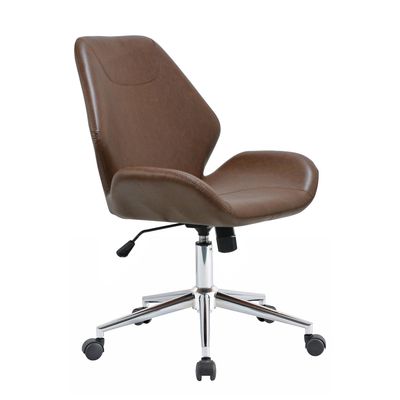 3397703559094-Fauteuil de bureau JAKARTA - sans accoudoirs - Marron--0