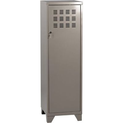 3219090956877-Casier de bureau avec pieds - 133 x 40 x 40 cm - gris souris nacré--0